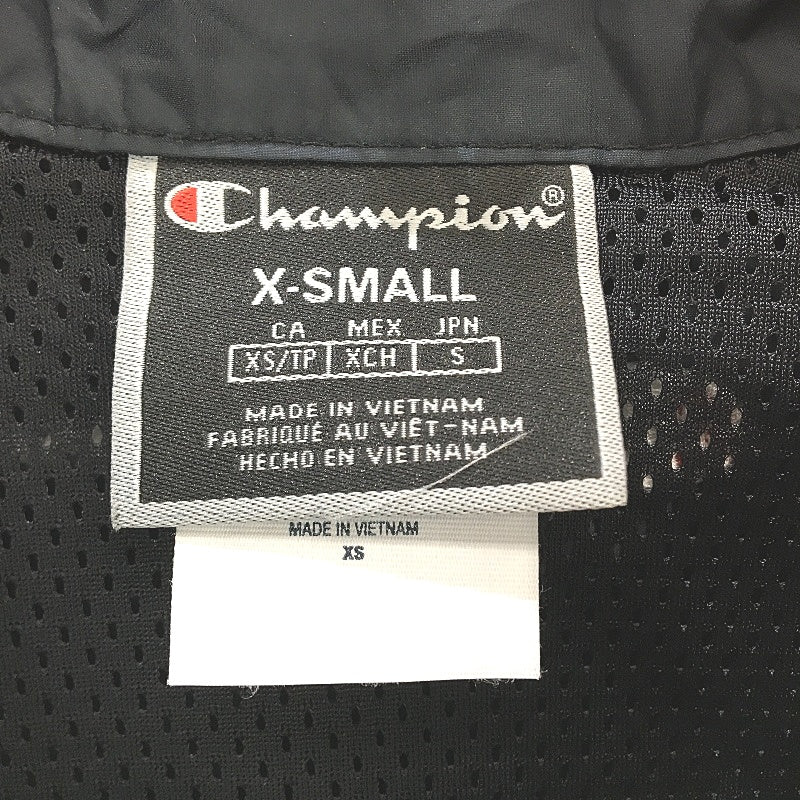 Champion Cropped Collared Snap Button Black Coaches Jacket Ladies Size XS