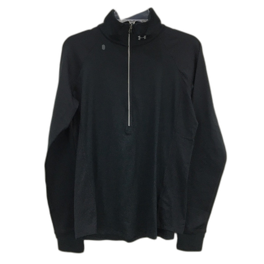 Under Armour Threadborne Run True Half Zip Black T-Shirt Ladies Size Large