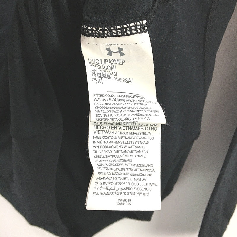 Under Armour Threadborne Run True Half Zip Black T-Shirt Ladies Size Large