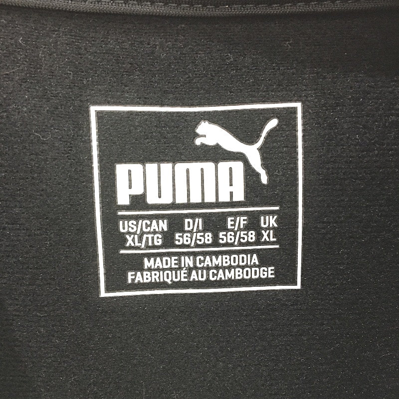Puma DryCell Satin Fleece Lined Pullover Black Hooded Sweatshirt Men Size XL