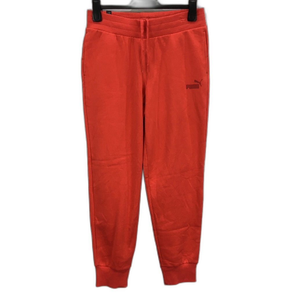 Puma Essentials Logo Blood Orange Fleece Sweatpants Ladies Size Medium