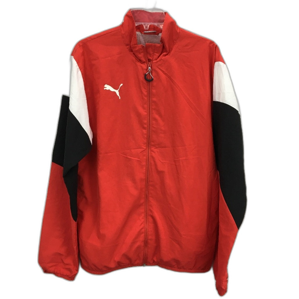 Puma Mesh Lined Red Colourblock Full Zip Track Jacket Mens Size Medium
