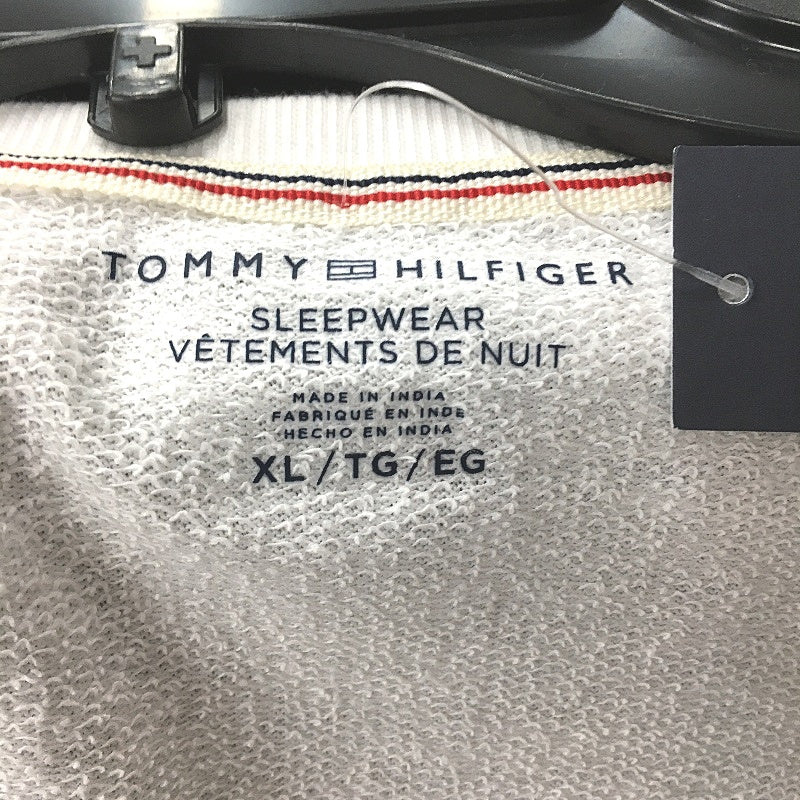 Tommy Hilfiger 2 Piece French Terry White Grey Pyjama Set Ladies Size XL NEW