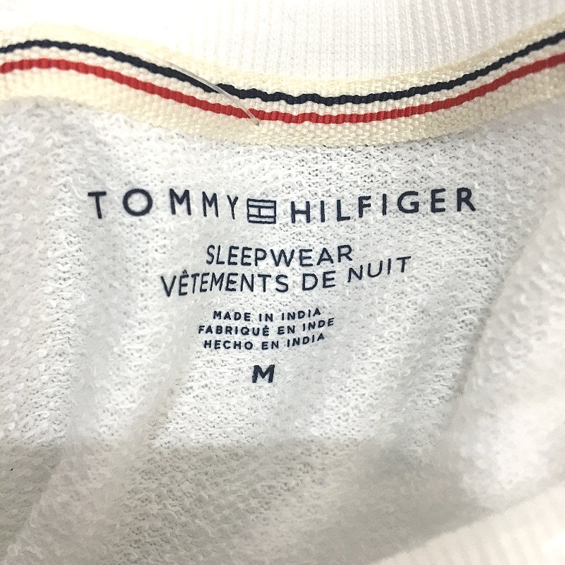 Tommy Hilfiger 2 Piece French Terry White Grey Pyjama Set Ladies Size Medium NEW