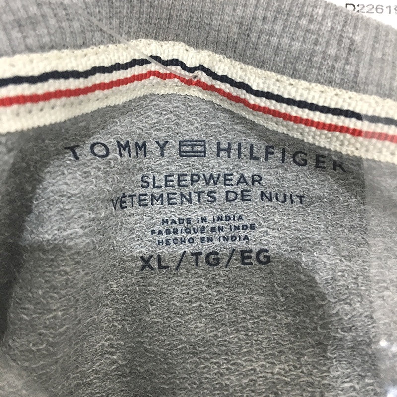 Tommy Hilfiger 2 Piece French Terry Grey Navy Pyjama Set Ladies Size XL NEW