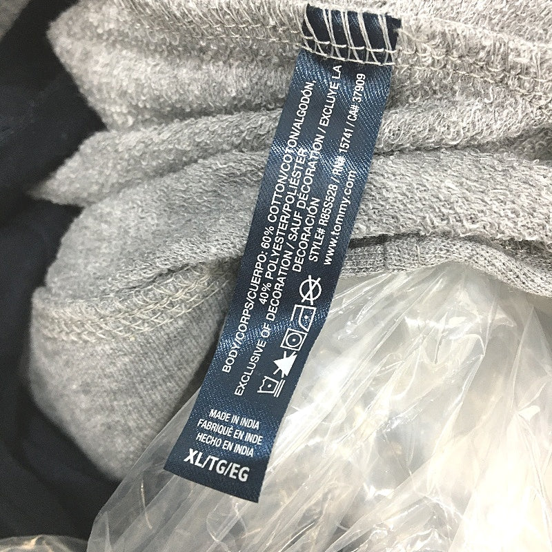 Tommy Hilfiger 2 Piece French Terry Grey Navy Pyjama Set Ladies Size XL NEW