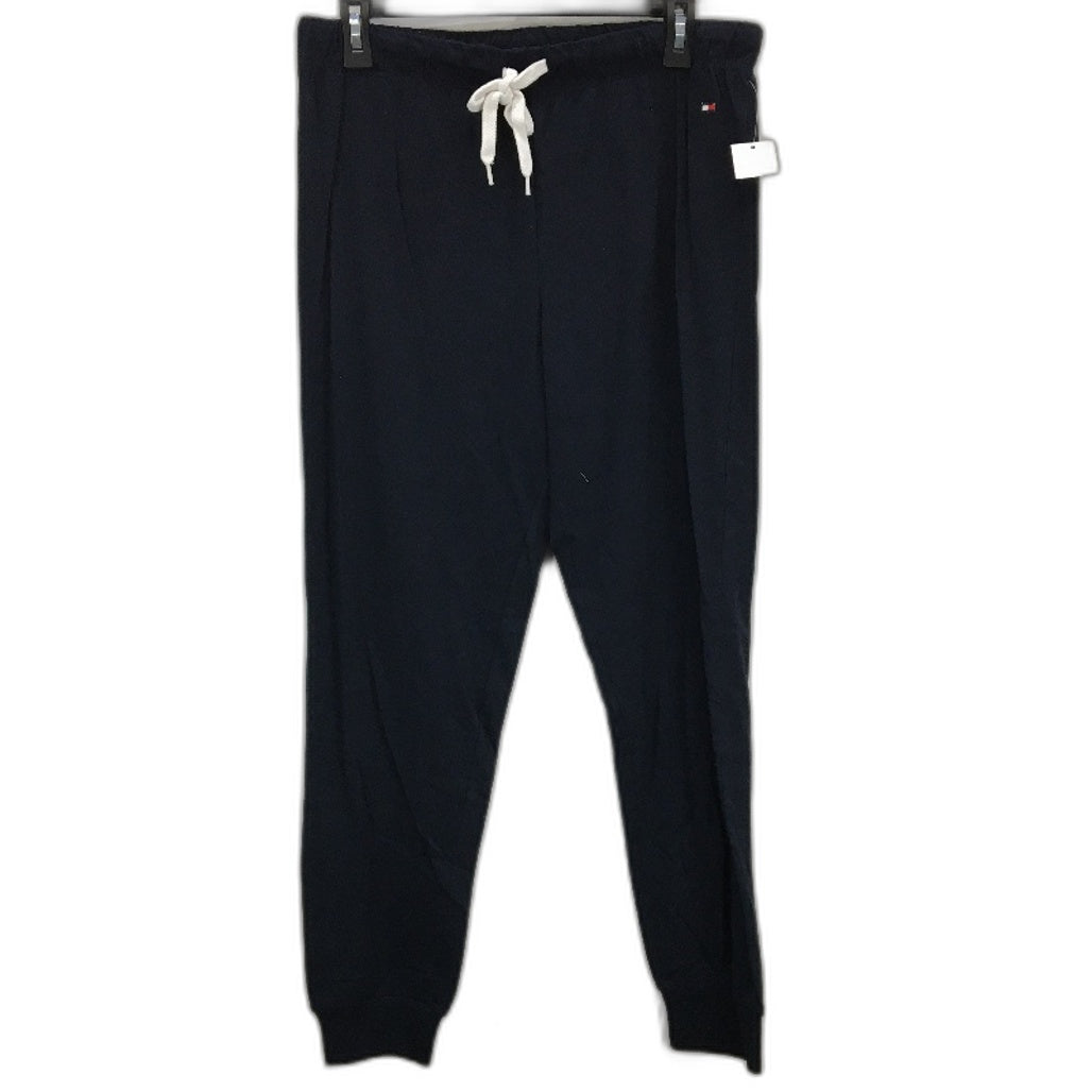 Tommy Hilfiger 2 Piece French Terry Grey Navy Pyjama Set Ladies Size Medium NEW