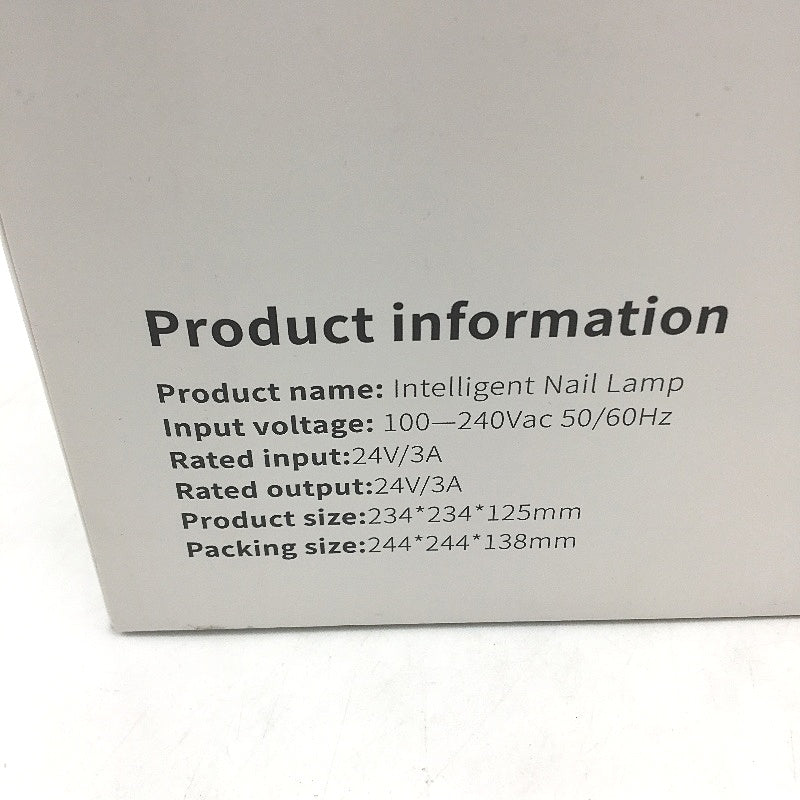 SNRQI Portable Intelligent Timed UV Nail Lamp with Hand Rest in White DEMO