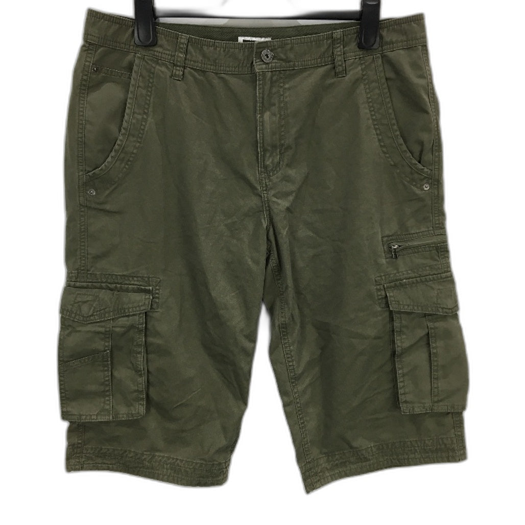 Just Jeans 9 Pocket Utility Long Cargo Military Green Shorts Mens Size 36 NEW