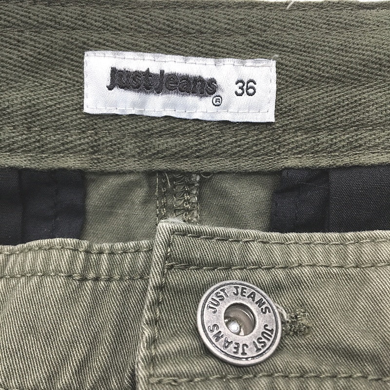 Just Jeans 9 Pocket Utility Long Cargo Military Green Shorts Mens Size 36 NEW