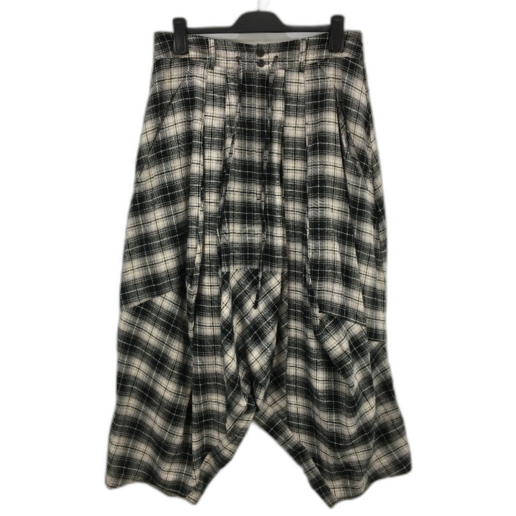 Et Al Yumiko Wool Blend Grey Black Plaid Baggy Drop Crotch Pants Ladies Size 2