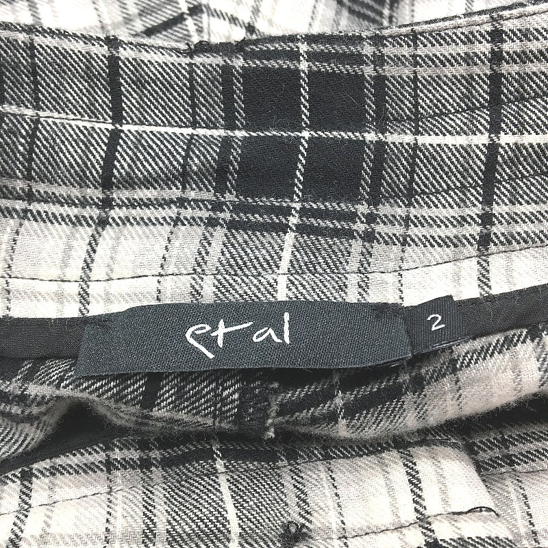 Et Al Yumiko Wool Blend Grey Black Plaid Baggy Drop Crotch Pants Ladies Size 2