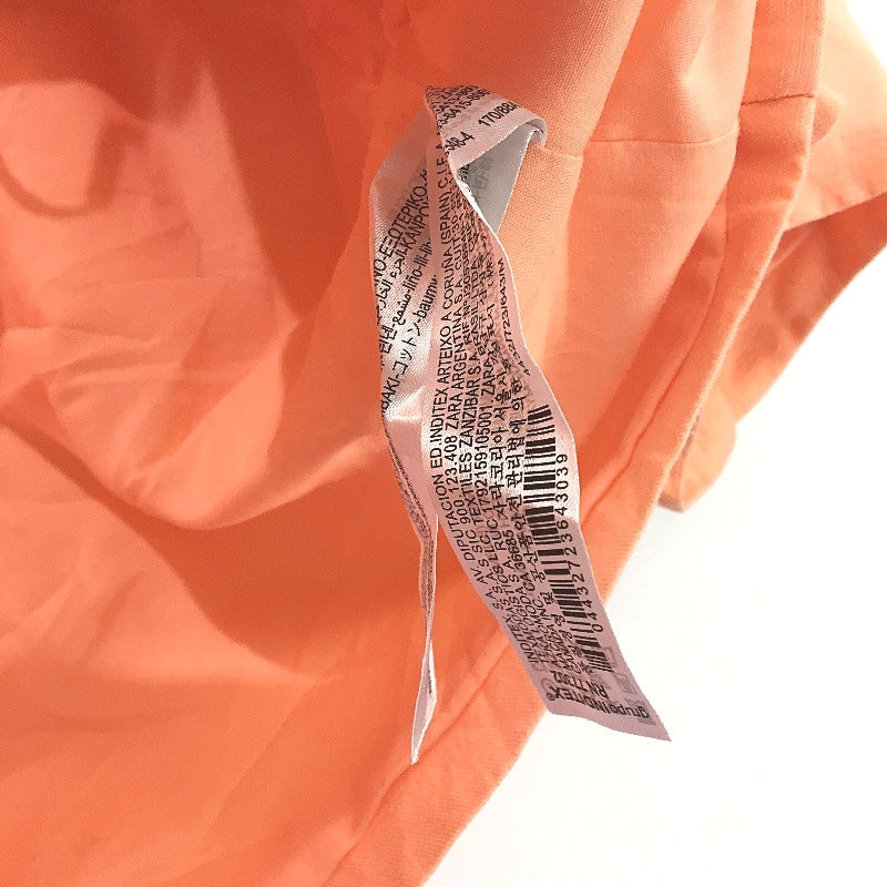 Zara Linen Peach Pink Cropped Single Breasted Blazer Top Ladies Size Medium