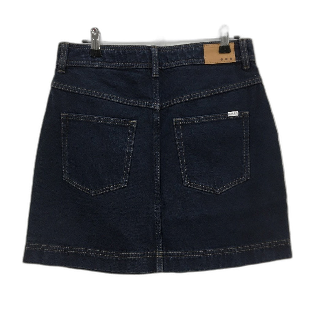 Grab Denim Sample High Rise Indigo Blue Denim Mini Skirt Ladies Size AU 10 NEW