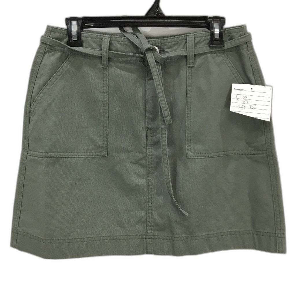 Grab Denim Sample High Rise Muted Khaki Green Mini Skirt Ladies Size AU 10 NEW