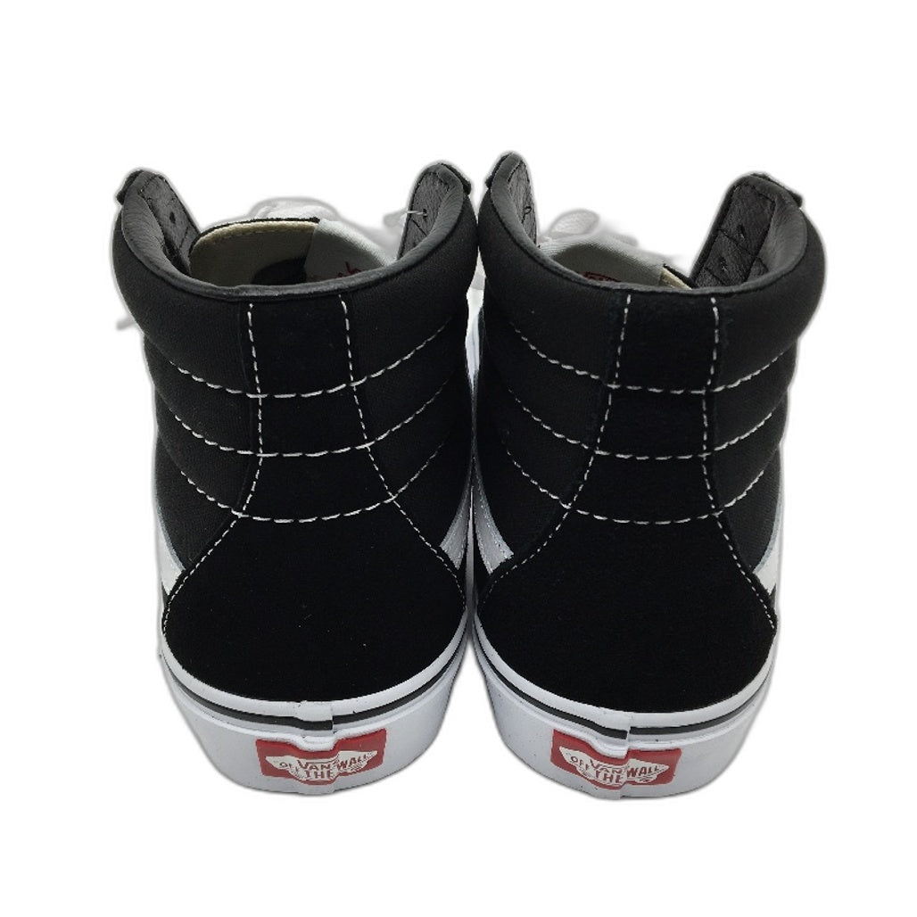Vans Black & White Canvas Sk8-HI Skate Sneakers Unisex US Mens 7 L8.5 EU 39 NEW