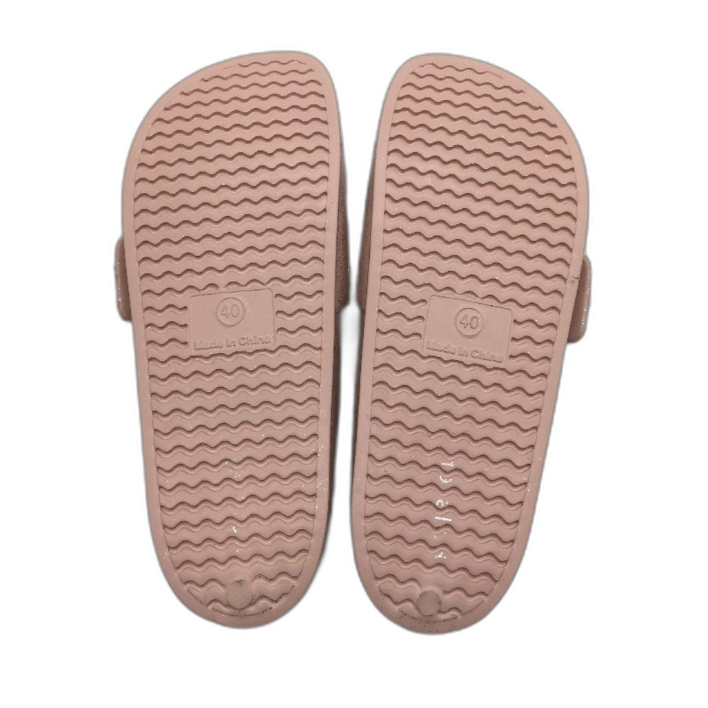 Holster Australia Blush Pink Solace Buckle Glitter Slide Ladies AU 9 EU 40 NEW