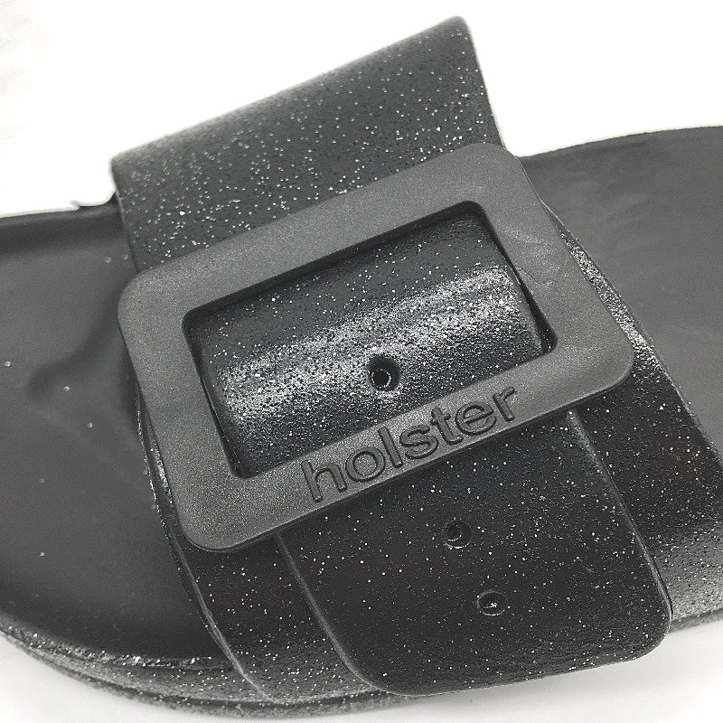 Holster Australia Black Solace Buckle Glitter Slide Sandal Ladies AU 9 EU 40 NEW