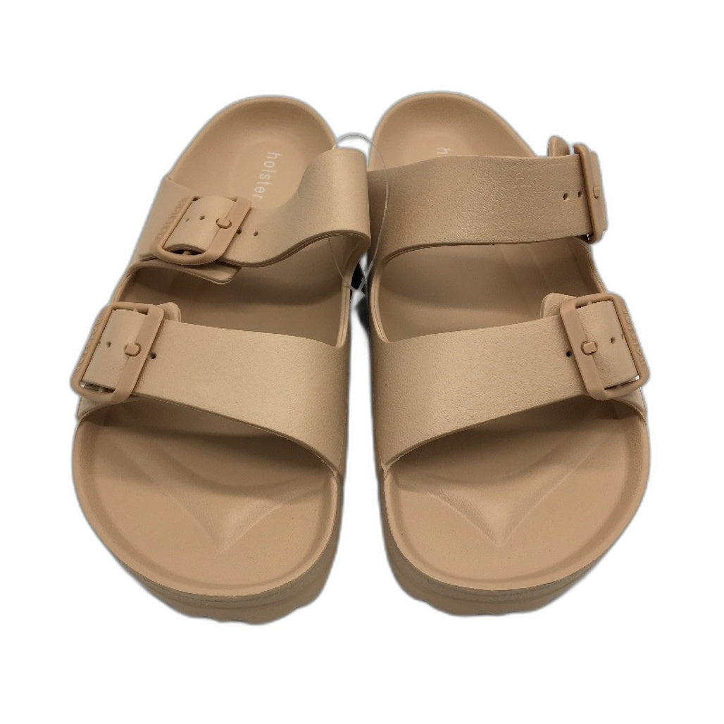 Holster Australia Tan Sundreamer Double Strap Slide Sandal Ladies AU11 EU 42 NEW