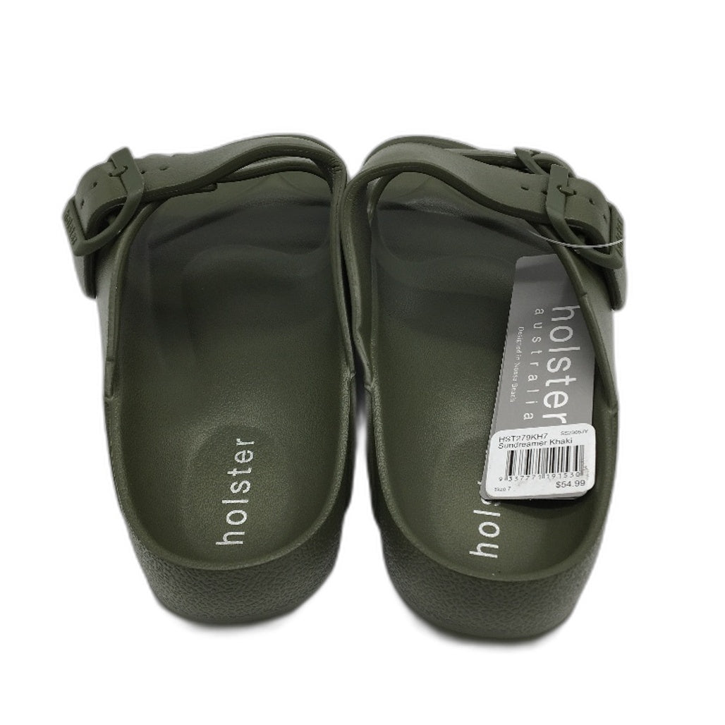 Holster Australia Khaki Sundreamer Double Strap Slide Sandal Ladies 11 EU42 NEW