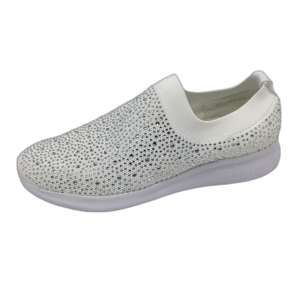 Holster Australia Firefly Sparkle White Slip On Sneaker Ladies AU 8 EU 39 NEW