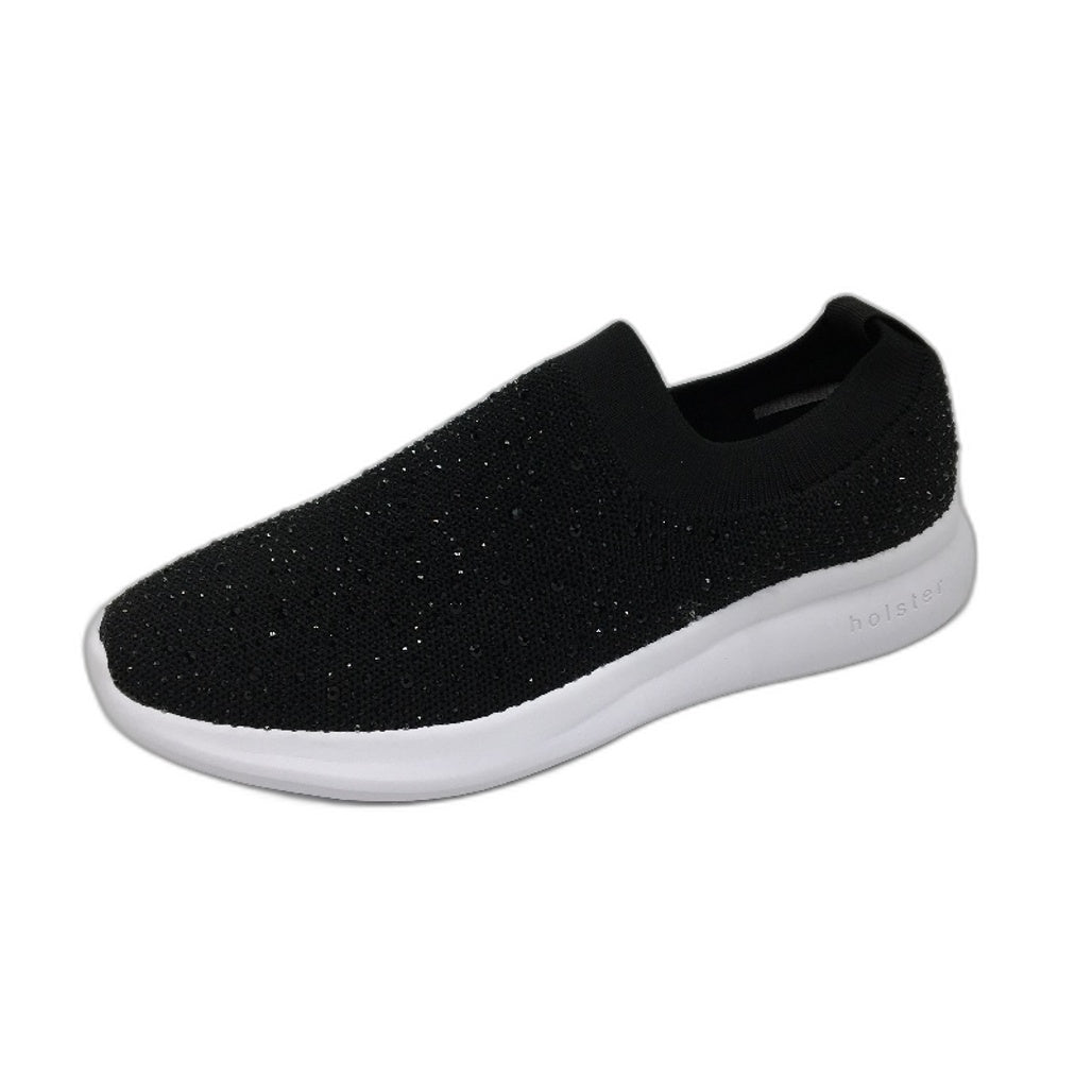 Holster Australia Firefly Sparkle Black Slip On Sneaker Ladies AU 9 EU 40 NEW