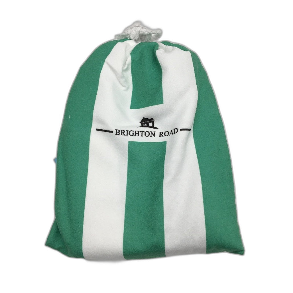 Brighton Road Emerald Sand Free Lightweight Microfibre Beach Towel In Bag NEW