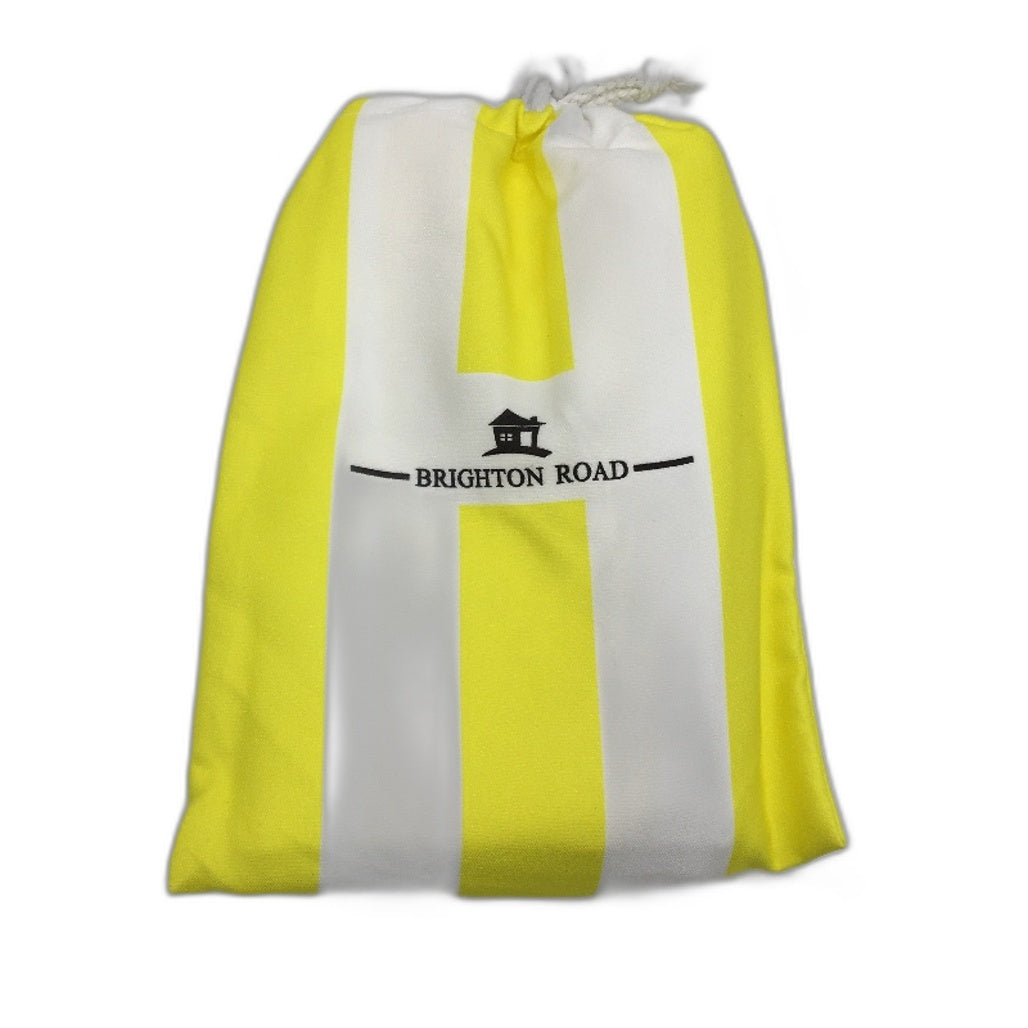 Brighton Road Yellow Sand Free Lightweight Microfibre Beach Towel In Bag NEW