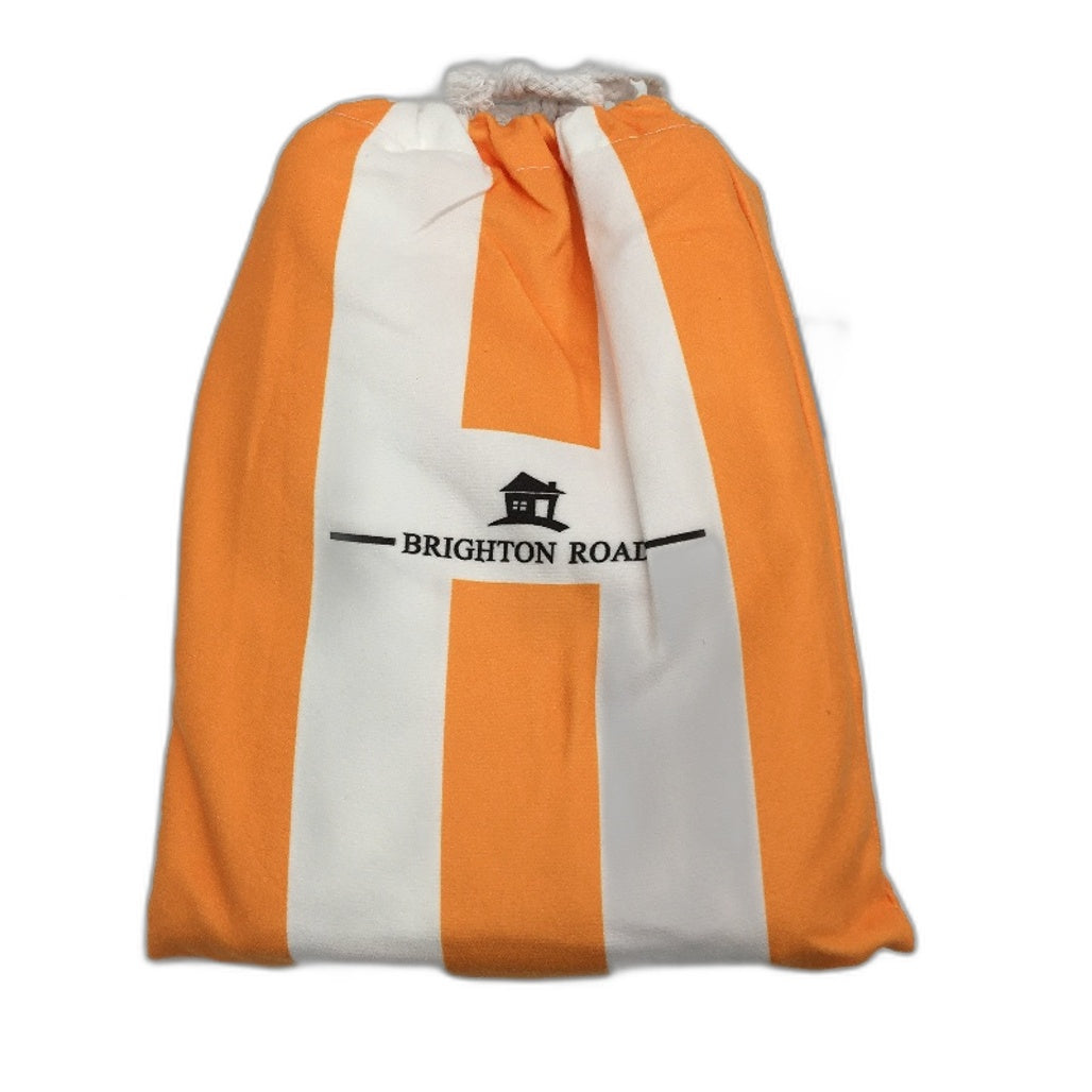 Brighton Road Orange Sand Free Lightweight Microfibre Beach Towel In Bag NEW