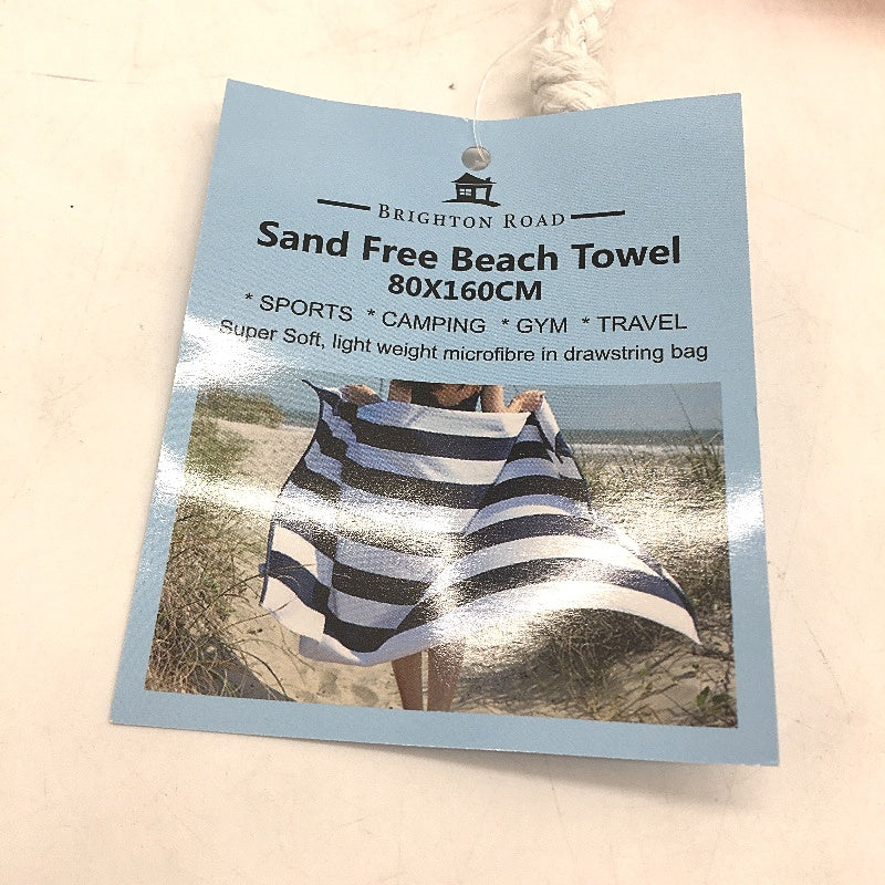 Brighton Road Orange Sand Free Lightweight Microfibre Beach Towel In Bag NEW