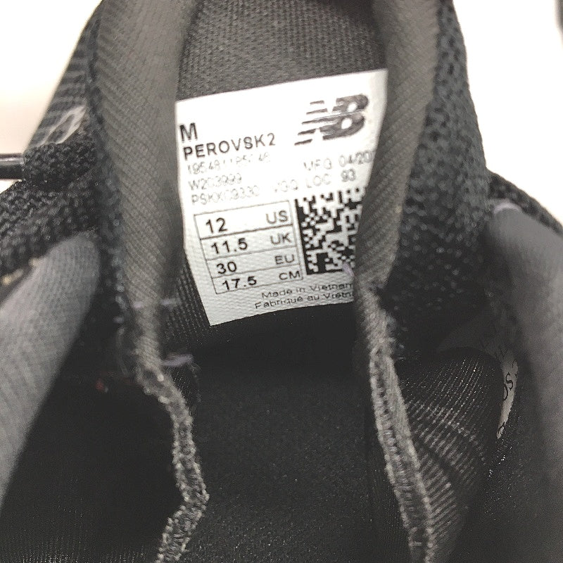 New Balance Black Mesh Lightweight Sneakers PEROVSK2 KIDS Size US 12 EU 30 NEW