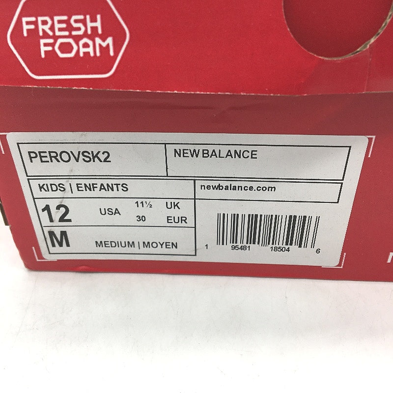 New Balance Black Mesh Lightweight Sneakers PEROVSK2 KIDS Size US 12 EU 30 NEW