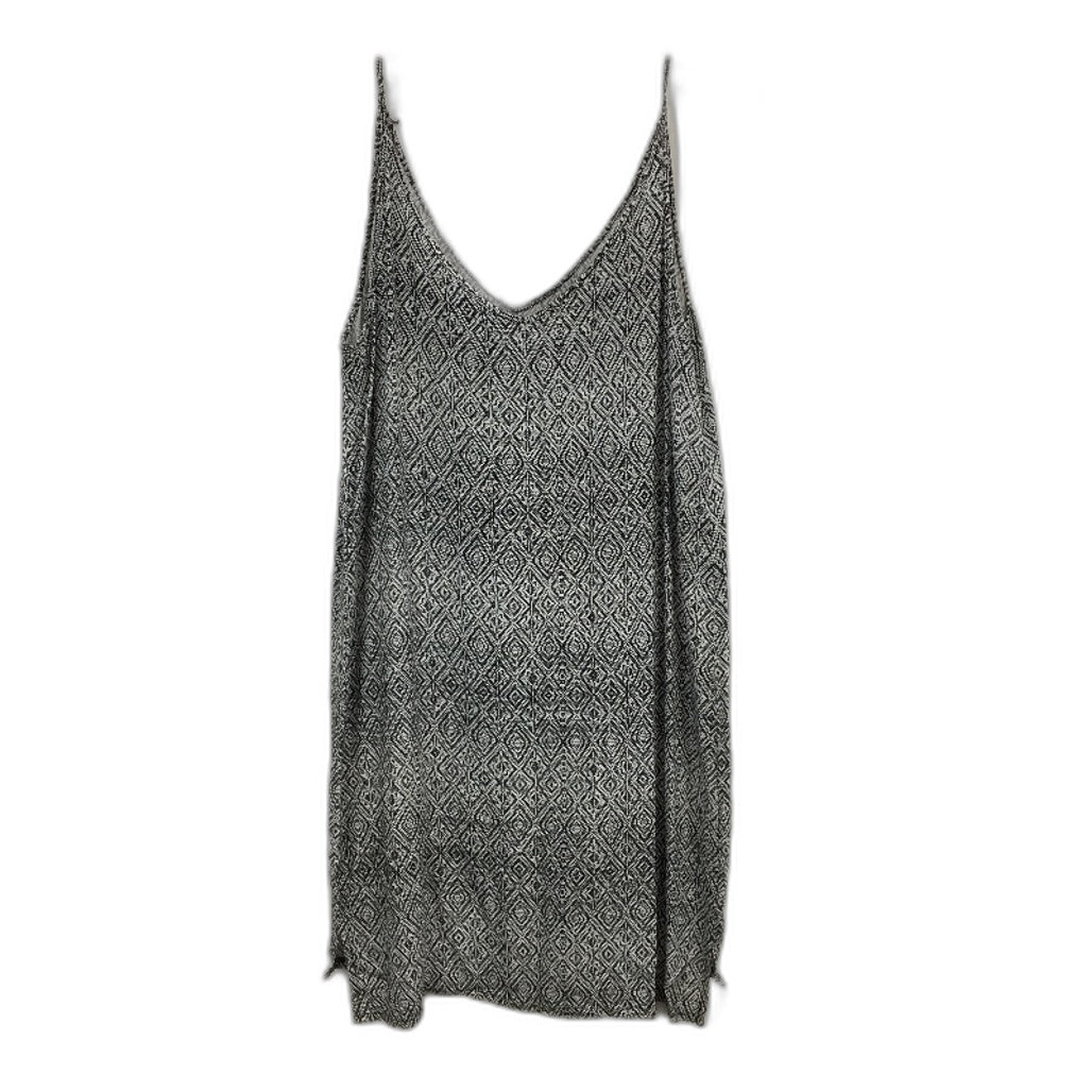 Edited Spaghetti Strap Black Diamond Pattern Mini Dress Ladies Size 14