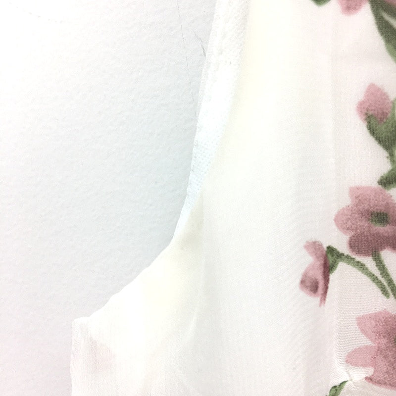 Caroline Morgan A Line White Pink Floral Sleeveless Mini Dress Ladies Size 8