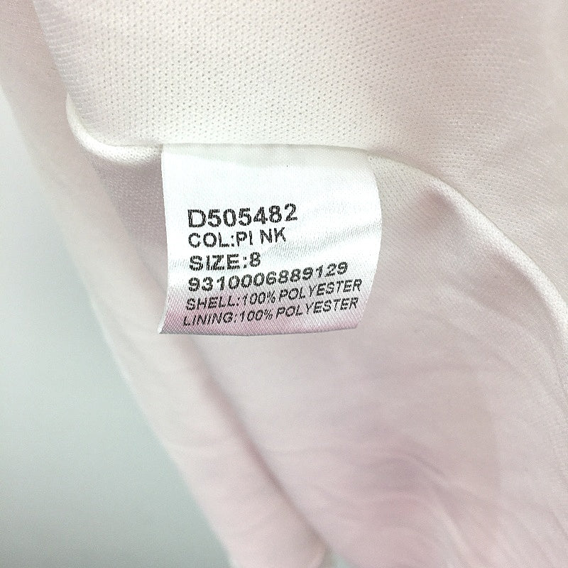 Caroline Morgan A Line White Pink Floral Sleeveless Mini Dress Ladies Size 8