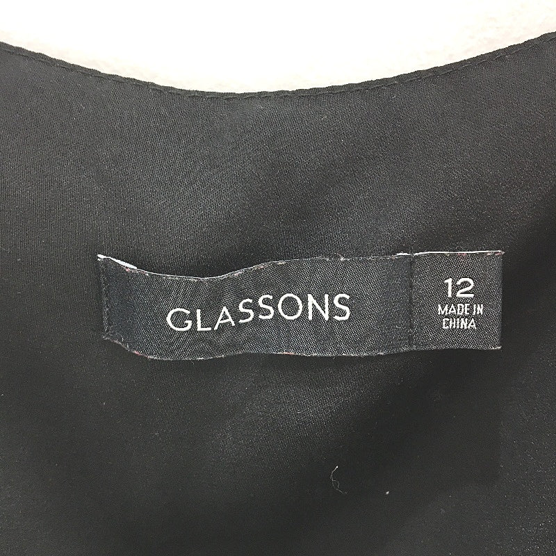 Glassons Strappy Under Shirt Plain Black Camisole Top Ladies Size 12