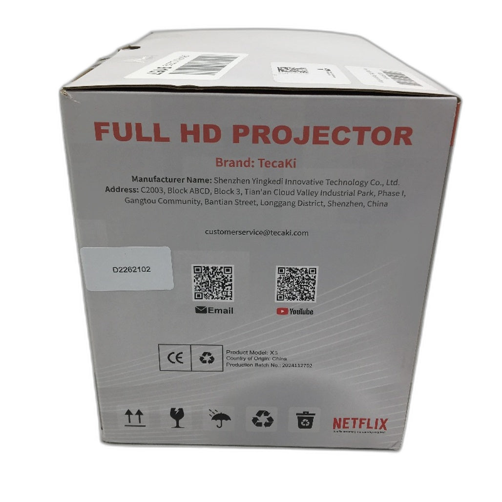 TecaKI X5 Full HD 1080p Bluetooth WiFi Home Theatre Smart Projector DEMO