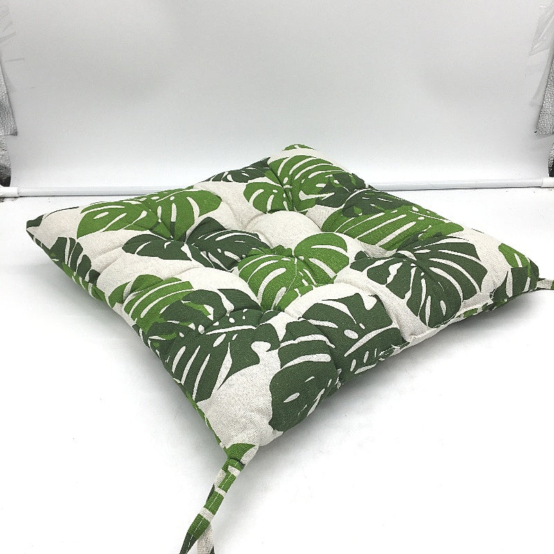 2 Piece Palm Tree Leaves Square Chair Seat Cushions 40x40cm NEW