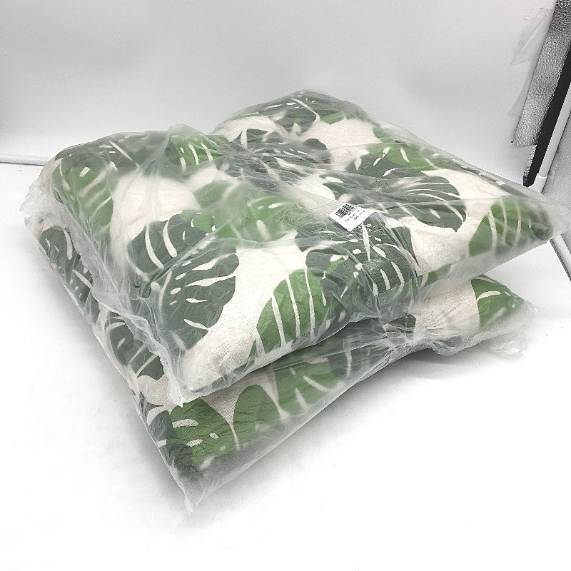 2 Piece Palm Tree Leaves Square Chair Seat Cushions 40x40cm NEW