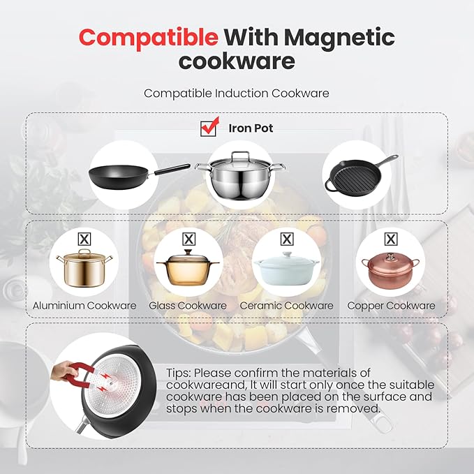 3500W 250V 50Hz Stainless Steel Commercial Induction Electric Stove Cooktop NEW