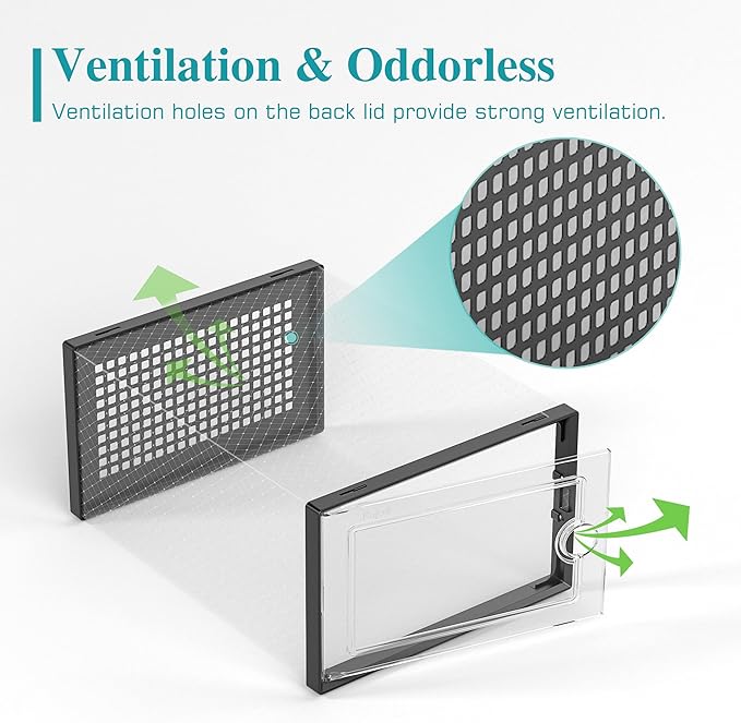 Kuject 12 Pack Clear Plastic Stackable Shoe Storage Organiser with Lids NEW