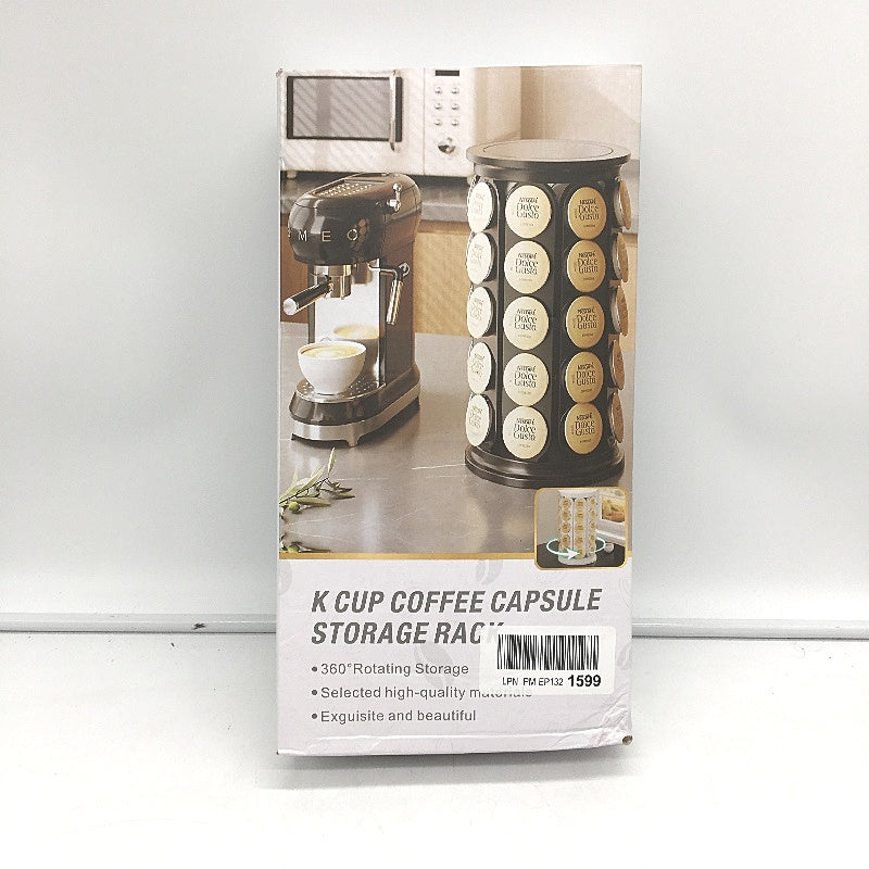 40 Pod Keurig Cup Coffee Capsule 360 Rotating Storage Rack in Black NEW