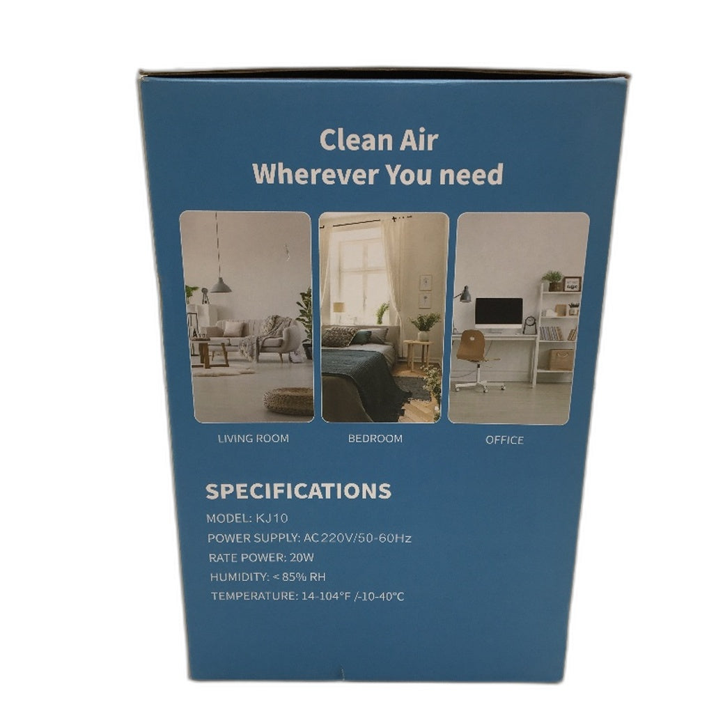 KJ10 3 Stage Filtration Quiet LED Touch Control Air Purifier in White NEW