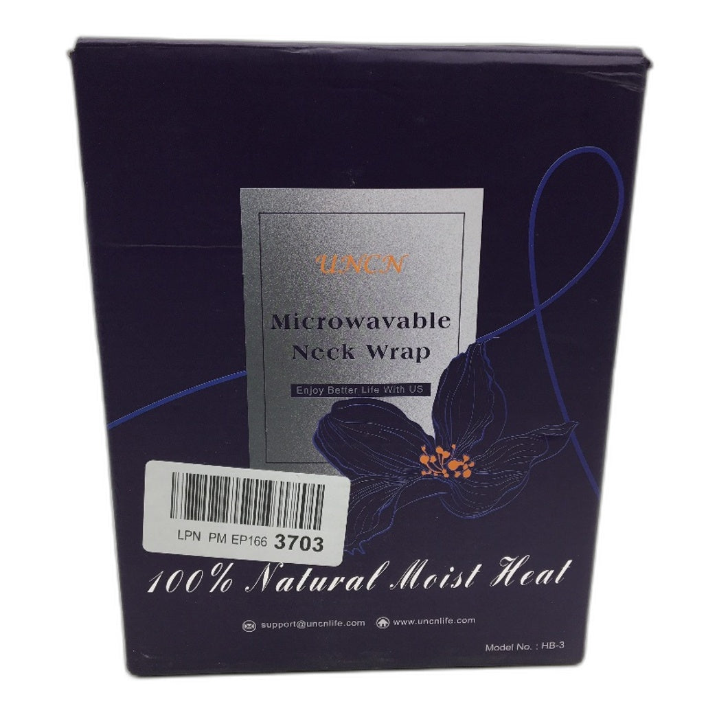 Uncn Microwavable Neck Grey Fleece Natural Filling Wrap in Grey NEW