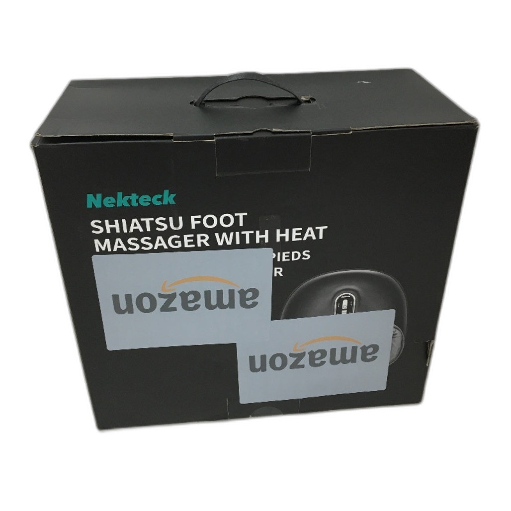 Nekteck FM-0301 Shiatsu Air Compression Foot Massager with Heating in Gray NEW