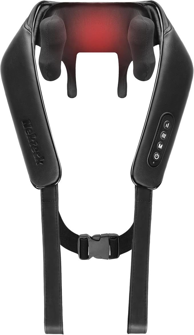 Nekteck NM-09 Cordless Kneading Neck 6 Dimension Massager with Heat NEW