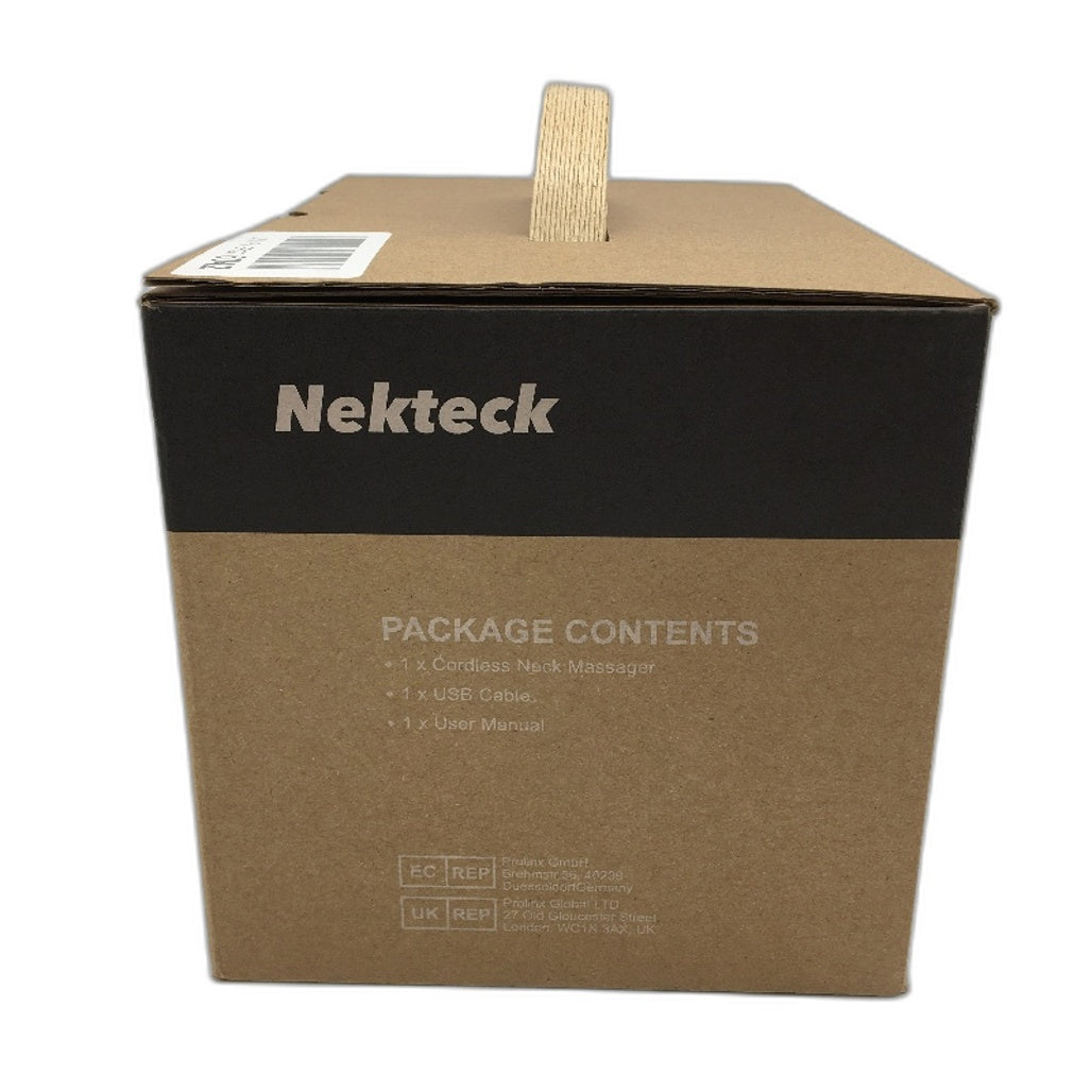 Nekteck NM-09 Cordless Kneading Neck 6 Dimension Massager with Heat NEW