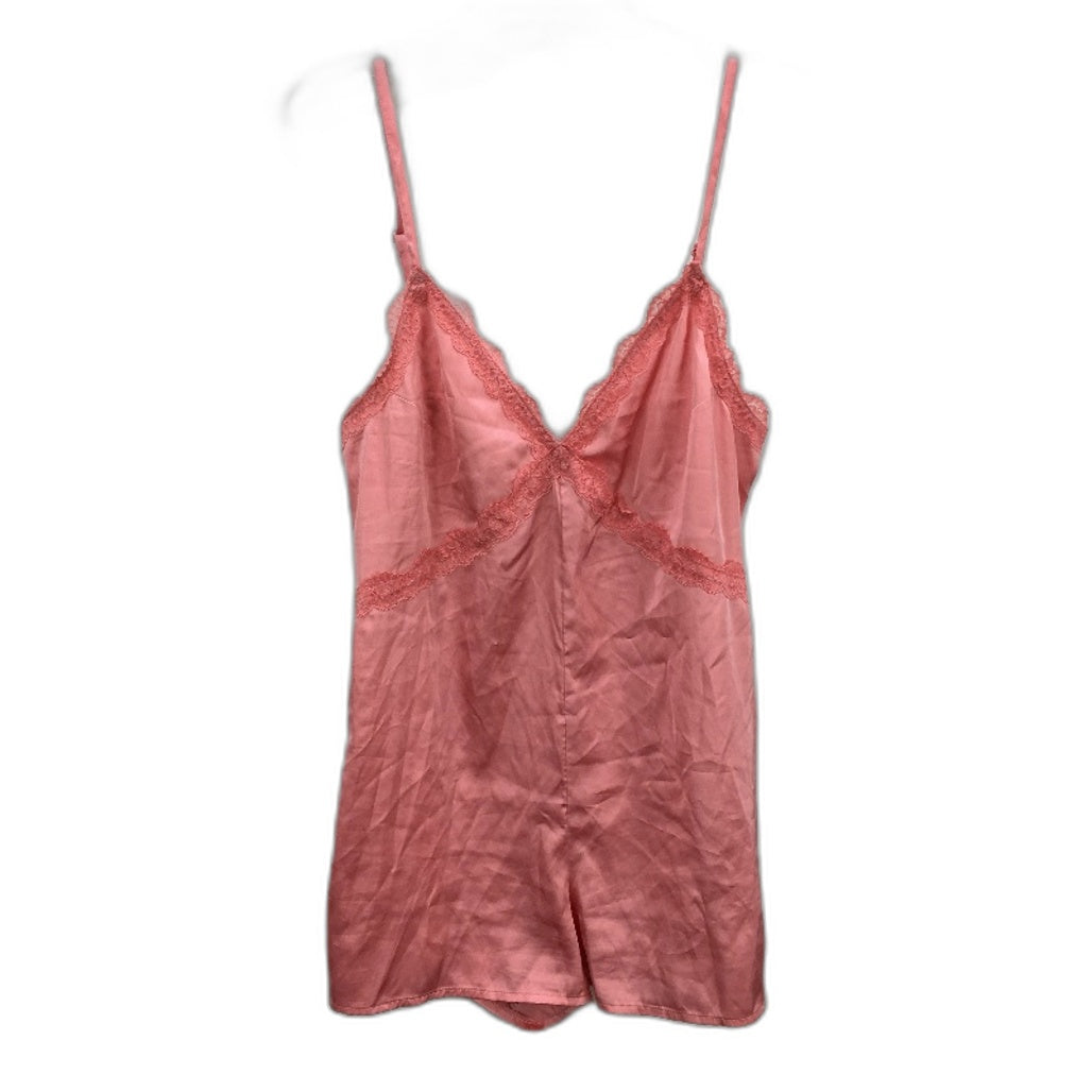 Cotton On Body Staycay Satin Lace Pink Sleep Romper Ladies Size Medium