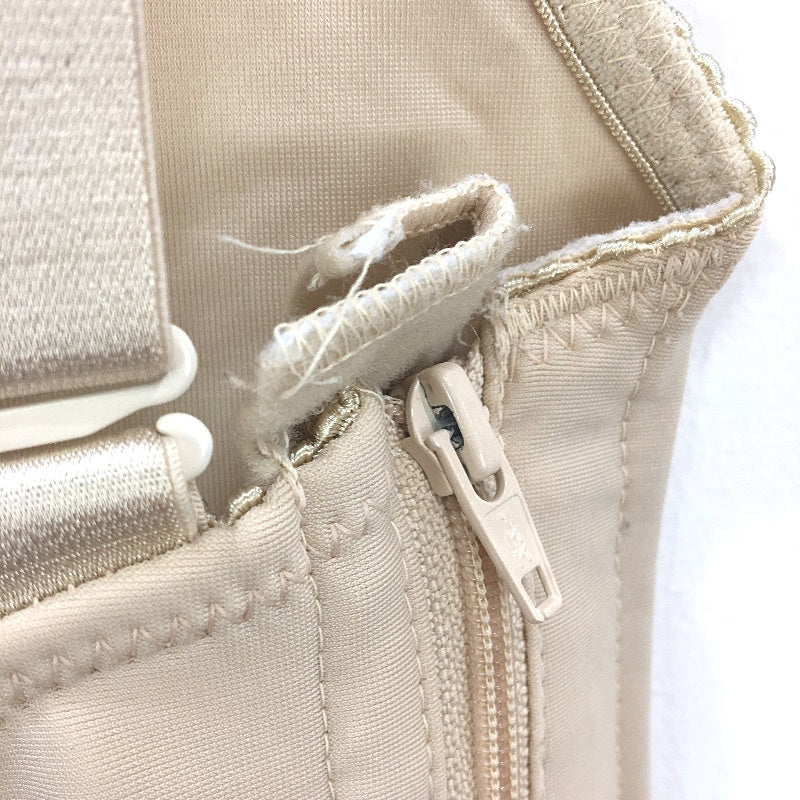 Isavela Comprexxwear Mid Knee Beige Compression Bodysuit Ladies Size Large NEW