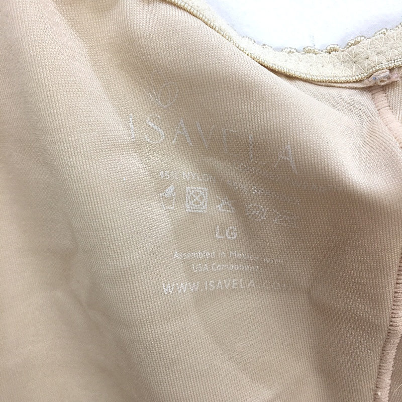 Isavela Comprexxwear Mid Knee Beige Compression Bodysuit Ladies Size Large NEW